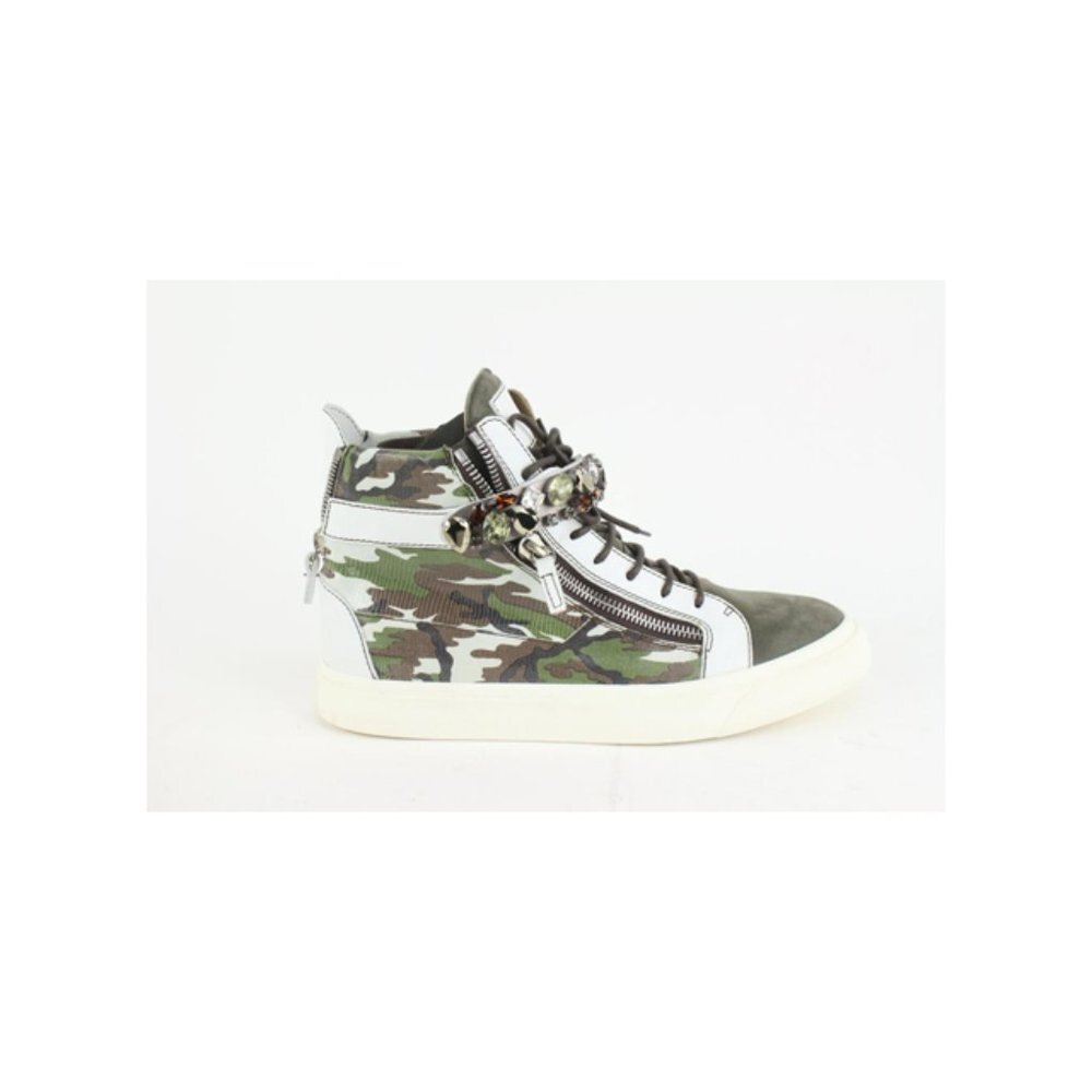 Giuseppe Zanotti Men's 45 Jeweled Camo London High Top Sneaker 1216gz11